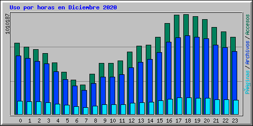 Uso por horas en Diciembre 2020